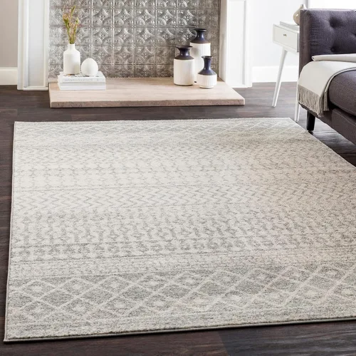 Miniatura 37 de Livabliss Alfombras de Área - Alfombra Chester Boho Marroquí Negra de 2x16 para Sala de Estar y Dormitorio - Alfombra Geométrica Blanca y Gris