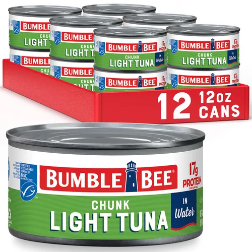 Miniatura 13 de Bumble Bee - Atún en trozos ligero en agua, lata de 340 g - Atún Skipjack capturado salvajemente - 17 g de proteína por porción - MSC Certificado