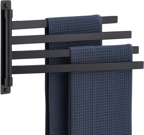 Miniatura 10 de KOKOSIRI Toallero giratorio para toallas de mano, barras oscilantes para baño, cocina, acero inoxidable de níquel cepillado B5007BR-A2