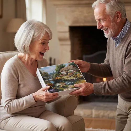Miniatura 8 de Rompecabezas para adultos de 1000 piezas, paisaje natural de campo inglés de primavera, rompecabezas de 1000 piezas para adultos mayores