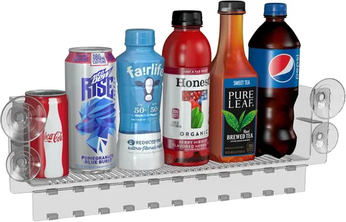 Display Technologies Organizadores y almacenamiento de refrigerador, organizador de bebidas para puerta de cristal, organizador de latas de soda