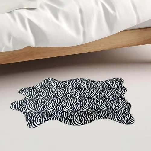 Miniatura 12 de Alfombra con estampado de leopardo, piel de vaca sintética, alfombra artificial, piel de vaca de imitación, leopardo, tigre, cebra, tapete de piel