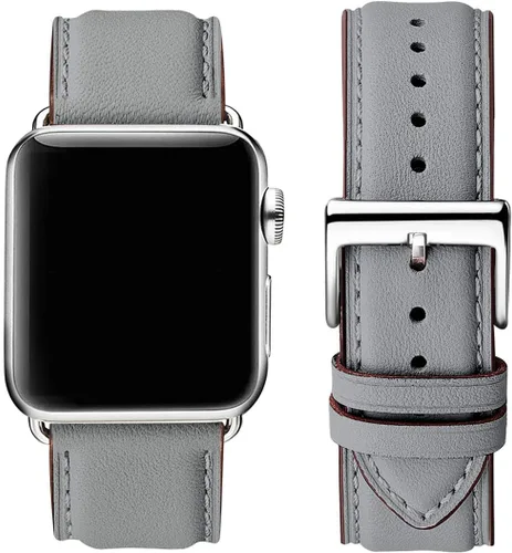 Miniatura 31 de Bandas cuadradas compatibles con Apple Watch de 38 mm, 40 mm, 41 mm, 42 mm, 44 mm, 45 mm, 49 mm, correa de muñeca de cuero genuino para iWatch SE