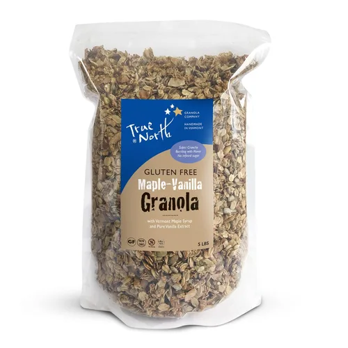 Miniatura 12 de True North Granola - Granola de vainilla de arce sin gluten, baja en carbohidratos, sin nueces y sin OMG, bolsa a granel, 3 libras