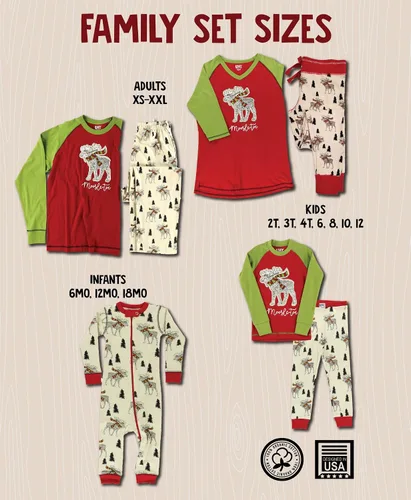 Miniatura 2 de Lazy One Pijamas de Navidad a juego para la familia, lindos pijamas de Navidad para adultos, adolescentes, niños, bebés y perros.