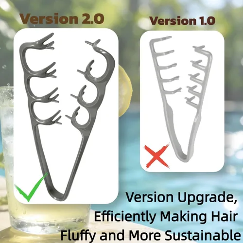 Miniatura 3 de Juego de peinado de doble paquete: peine texturizante de 2ª generación mejorado y peine voluminizador 2 en 1 para todo tipo de cabello, crea volumen