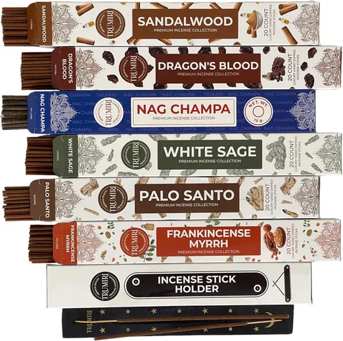Miniatura 21 de Paquete variado de varitas de incienso gourmet - 120 varillas (6 fragancias x 20 varillas) - Canela, Vainilla, Café, Chocolate - Varillas