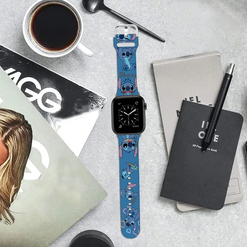 Miniatura 7 de Compatible con Apple Watch Band Stitch Art de 1.496 pulgadas/1.575 pulgadas/1.614 pulgadas/1.654 pulgadas (Serie 10), correa mágica de silicona