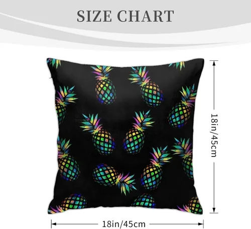 Miniatura 3 de Funda de almohada decorativa de piñas al revés, fundas de cojín cuadradas estándar para sofá, sala de estar, cama, 18 x 18 pulgadas, color rosa