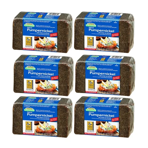 Miniatura 29 de Mestemacher Pan de centeno entero orgánico, 17.6 onzas, auténtico pan de centeno alemán de grano entero Pan europeo denso de alta fibra, orgánico