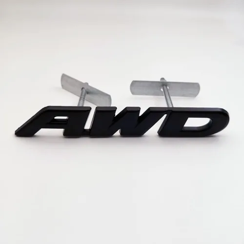 Miniatura 4 de Emblema de metal 3D de la parrilla delantera del coche con logotipo de AWD de tracción en las cuatro ruedas, 4 x 4, repuesto deportivo todoterreno