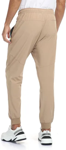 Miniatura 4 de Rapoo Pantalones deportivos ligeros para hombre, de secado rápido, pantalones deportivos con 3 bolsillos con cremallera