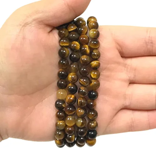 Miniatura 188 de Gem Avenue Handmade Round Bead Stretch Bracelet Unisex Natural Stone Beaded Jewelry for Men & Women, Elastic Wristband for Daily Wear