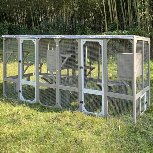 Cercado Catio grande de 118" para gatos al aire libre, recintos para patio de gatos resistentes a la intemperie para múltiples gatos, jaula exterior
