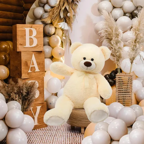Miniatura 5 de MorisMos Oso de Peluche Gigante Animal de Peluche 3 pies, 36 pulgadas, Oso de Peluche Grande para Decoración de Baby Shower, Animal de Peluche