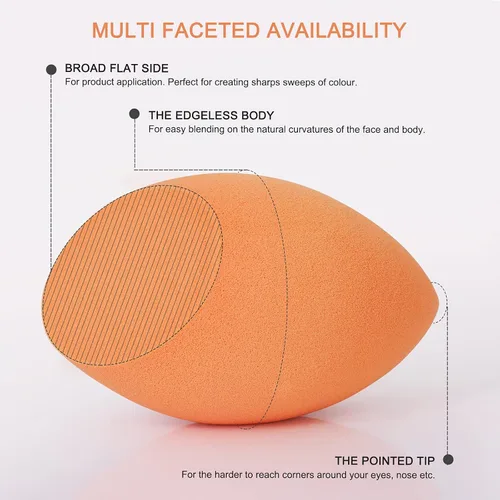Miniatura 5 de Esponjas de maquillaje extra grandes de 4.3 in, licuadora grande para cara y cuerpo (1 pequeña y 1 grande) -con 2 soportes para esponjas, aplicación