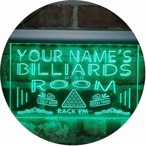 Miniatura 17 de ADVPRO Letrero de neón LED de un solo color personalizado con temática de billar, sala de billar, 12 x 8.5 pulgadas, st4s32-pj1-tm-b