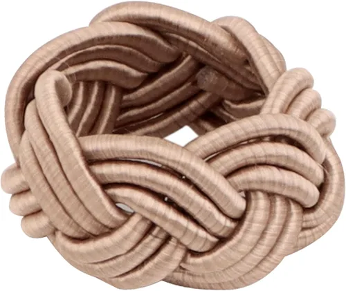 Miniatura 3 de Juego de 12 servilleteros bohemios elegantes, de rayón tejido a mano, color beige, resistente al desgaste, decoración de mesa para bodas, Navidad