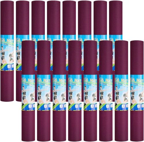 Miniatura 11 de Alfombrilla de yoga de 0.118 pulgadas de grosor a granel, antideslizante para ejercicio, entrenamiento, fitness, para mujeres y hombres, gimnasio