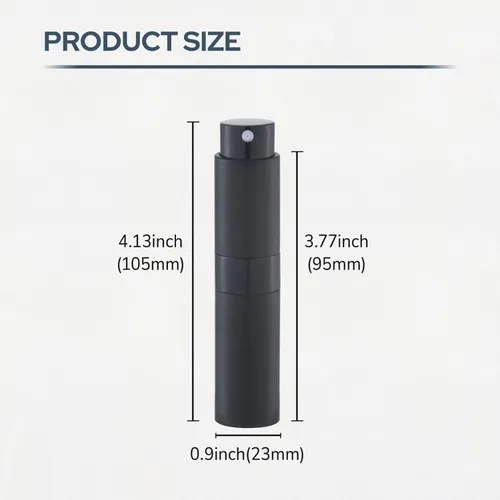 Miniatura 9 de Fusupak Atomizador de Perfume Botella de Viaje Recargable: Vaporizador de Colonia Portátil para Hombres - Mini Spray Vacío para Recarga - 8ml