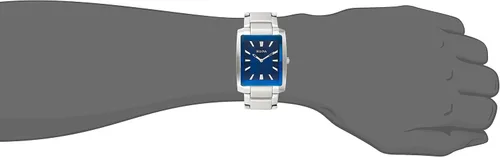 Miniatura 6 de Bulova Reloj clásico de cuarzo rectangular de 2 manecillas para hombre