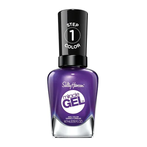 Miniatura 26 de Sally Hansen Miracle Gel™, Metro Midnight, Fórmula de larga duración, tipo gel, sin necesidad de lámpara UV, esmalte de uñas púrpura 564 Metro