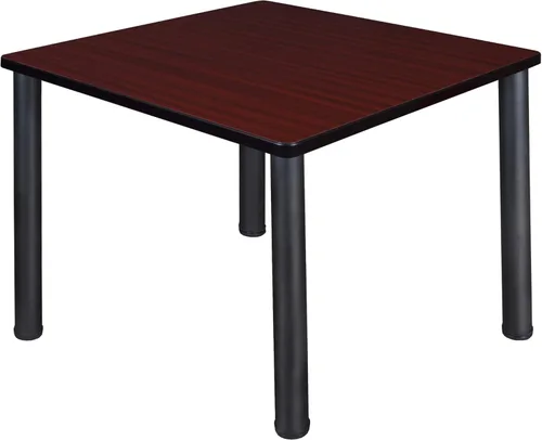 Miniatura 31 de Regency Kee - Mesa cuadrada pequeña para sala de descanso de 30 pulgadas, parte superior de cerezo, patas negras