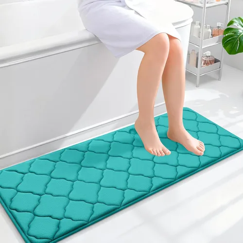 Miniatura 232 de OLANLY Alfombra de Baño de Espuma Viscoelástica de 24 x 16 pulgadas, Ultra Suave y Absorbente, Alfombras de Baño Antideslizantes, Cómodas, Lavables