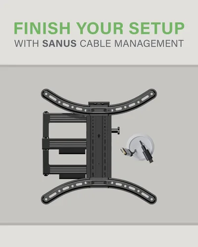 Miniatura 9 de SANUS Soporte de TV de movimiento completo – Soporte de pared de TV de 32 a 55 pulgadas que se inclina, se extiende y gira – Fácil instalación