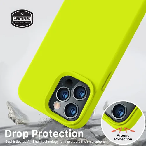 Miniatura 5 de Vooii Funda compatible con iPhone 12/12 Pro, silicona líquida de grado de piel de bebé, cuerpo completo, carcasa protectora delgada con bordes
