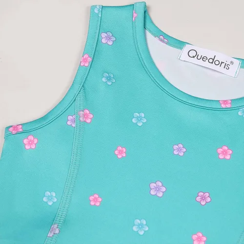 Miniatura 4 de Vestido Quedoris de unicornio para niña, vestido con vuelo para fiesta, estilo casual, con estampado, para niñas de 2 a 10 años