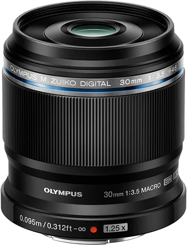 Olympus M. Zuiko Digital ED - Lente macro F3.5 de 1.181 in, apto para todas las cámaras MFT (modelos OM-D y bolígrafo, serie G de Panasonic), color