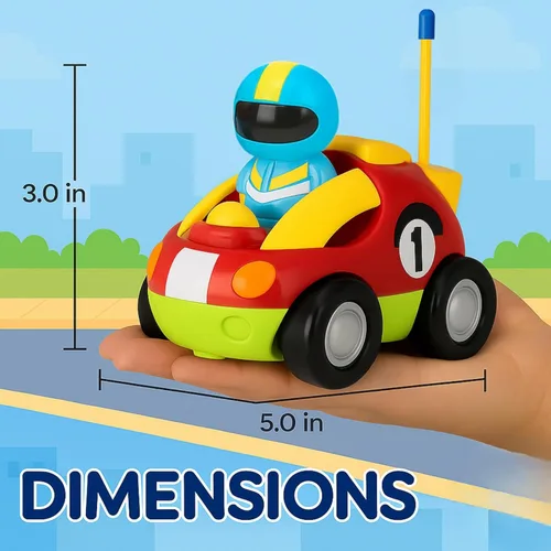 Miniatura 4 de Liberty Imports juguete de auto de carrera a radio control para niños pequeños caricaturas animadas (embalaje en inglés).