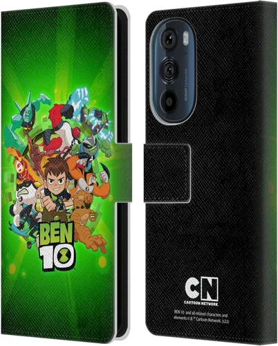 Miniatura 8 de Head Case Designs Funda de piel con licencia oficial de Ben 10: Animated Series Alien Graphics Funda tipo cartera compatible con Motorola Edge 30