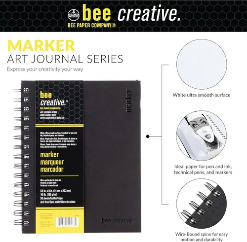 Miniatura 7 de Bee Paper - Diario creativo de dibujo y marcador de 5.5" x 8
