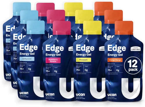 UCAN Edge Energy Gel Shots, Paquete de variedad (12, paquetes de 2 onzas) para correr, entrenamiento, ejercicios, fitness, ciclismo, Crossfit |