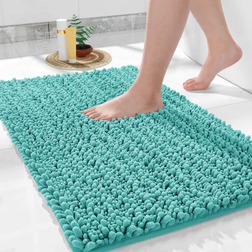 Miniatura 67 de Yimobra Alfombras de Baño Antideslizantes Lavables - Alfombra de Baño de Chenilla Ultra Suave Absorbente, Alfombra Peluda de Secado Rápido para Negro