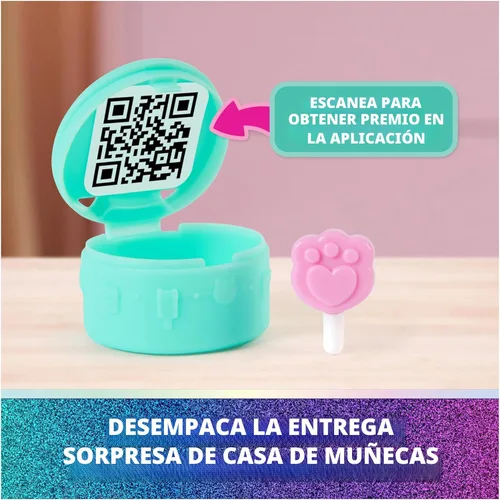 Miniatura 7 de DreamWorks La casa de muñecas de Gabby La Película, Balcón de dulces de Cakey Cat con figura de juguete y accesorios de la casa de muñecas, juguetes