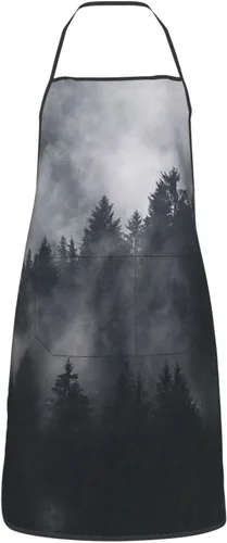 Miniatura 12 de Delantal fresco del bosque, delantales de cocina para hombres y mujeres, delantal de cocina delantal de chef delantal de jardín ajustable con 2
