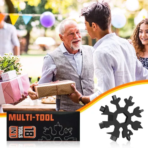 Miniatura 2 de Regalos de Navidad multiherramienta 18 en 1 con copos de nieve para hombres, paquete de 2 herramientas múltiples para papá de parte de hija hijo