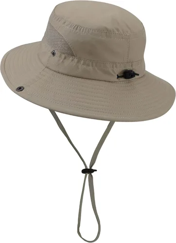 Miniatura 3 de Sombrero de sol para niños, ala ancha, sombrero de safari para niños, protección solar UPF 50+, sombrero de cubo para niños y niñas