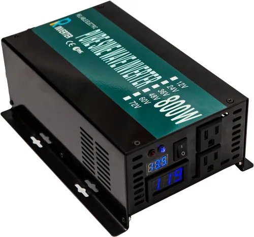 Miniatura 14 de WZRELB Inversor de energía solar confiable de onda sinusoidal pura 3000w 24v 110-120v 60hz con pantalla LED (negro) Sistema solar