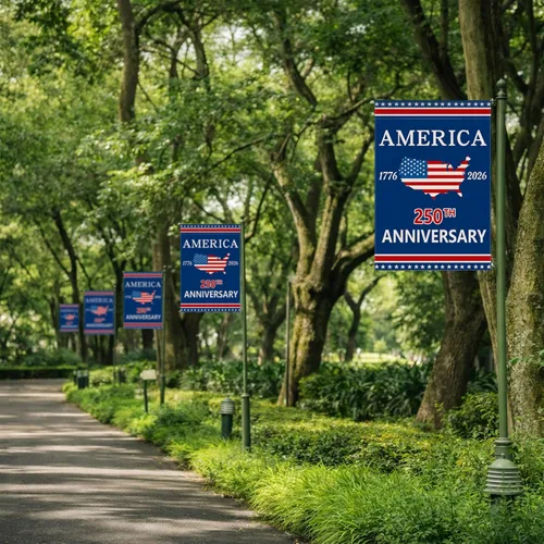 Miniatura 4 de Bandera de jardín con el 250 aniversario de Estados Unidos, bandera de Estados Unidos del 250 aniversario, bandera patriótica de 250 años, letrero