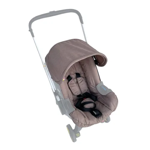 Miniatura 16 de Kits de cambio de cojín de asiento, ropa, sombrilla, toldo para cochecito compatible con asiento de automóvil y cochecito Doona (negro)