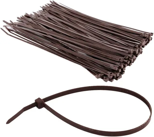 Bridas fuertes marrones de 12 pulgadas, bridas de color madera, bridas de cremallera, herramientas de mano de jardinería resistentes, lazos para