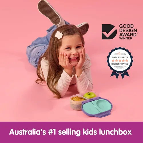 Miniatura 8 de b.box Caja de aperitivos – Mini caja Bento a prueba de fugas para niños y niños pequeños, recipientes de aperitivos de 2 compartimentos para niños