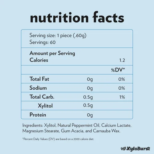 Miniatura 5 de XyloBurst - Mentas de xilitol Mentas de aliento sin azúcar para la salud bucal Sin gluten, veganas, aptas para dieta cetogénica Mentas sin