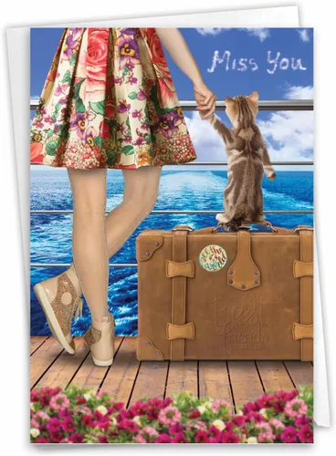 Miniatura 14 de NobleWorks - Tarjeta de felicitación Miss You con sobre de 5 x 7 pulgadas (1 tarjeta) Thinking of You, Just Because Birds and Branches C2822KMYG