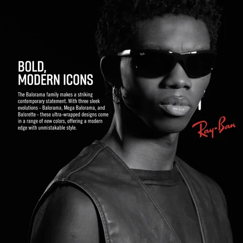 Miniatura 17 de Ray-Ban Gafas de sol rectangulares Rb4089 Balorama para hombre