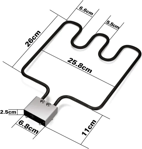 Miniatura 2 de WADEO Elemento calefactor de 1500 vatios compatible con ahumador eléctrico Masterbuilt y parrilla, controlador de cable de termostato ajustable